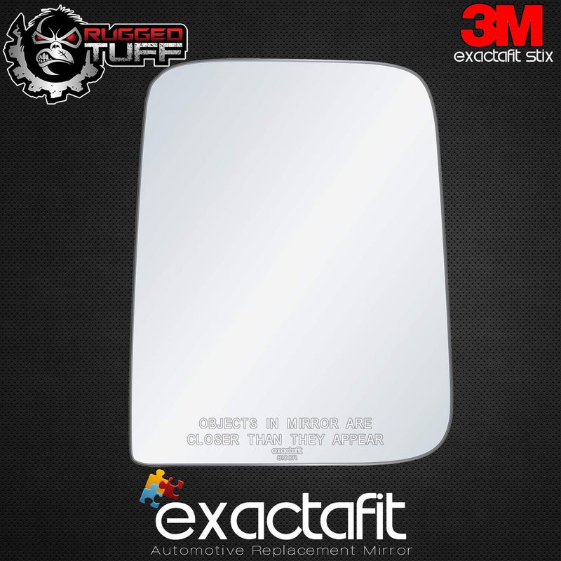 Rugged TUFF exactafit 8100R Passenger Side Mirror Glass Replacement Repair Compatible With 1987-2002 Jeep Wrangler, 1997-2002 Jeep TJ - Image 3